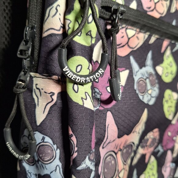 Vibedration Hydration Backpack w/o bladder - Cat pattern - Used main image 13
